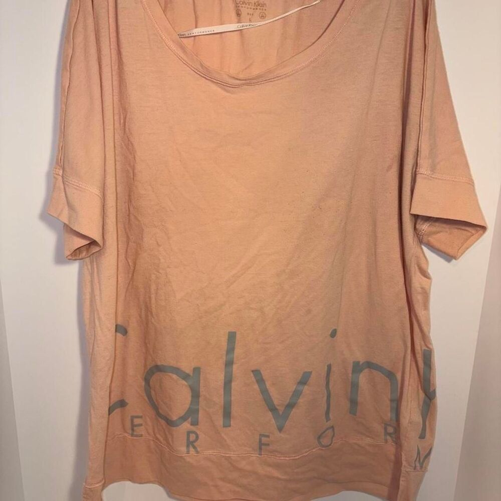 Calvin-klein Women's Pink and Orange Shirt